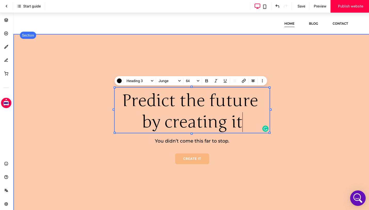 zyro editor