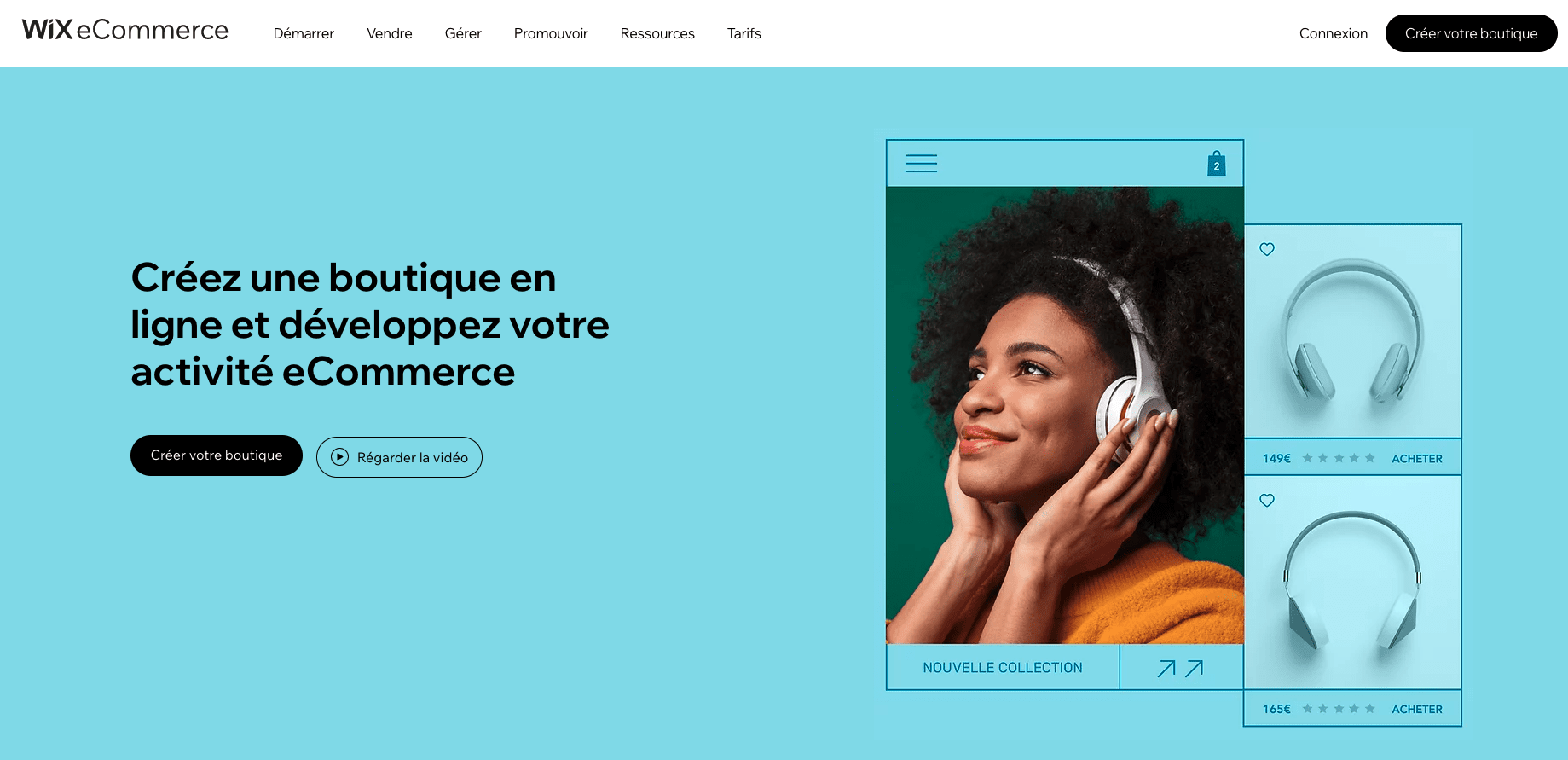 créer un site ecommerce avec Wix