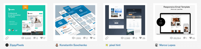 dribbble newsletter templates