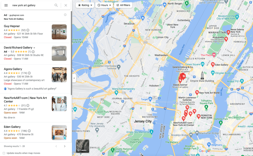 portfolio-examples google maps seo