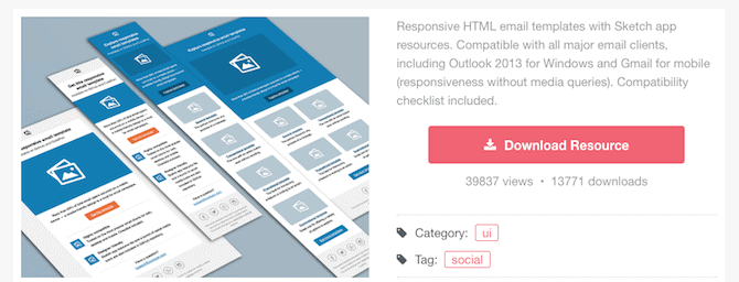 sketchappresources newsletter templates