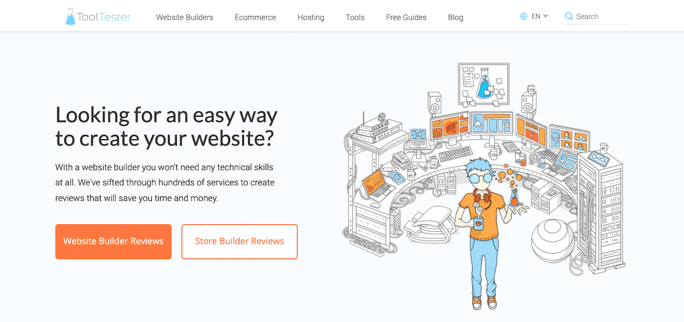 websitetooltester old home page