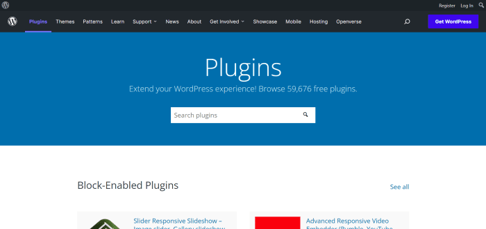 WordPress plugin repository