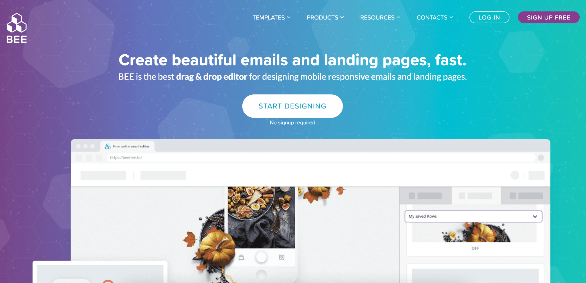 bee email template builder