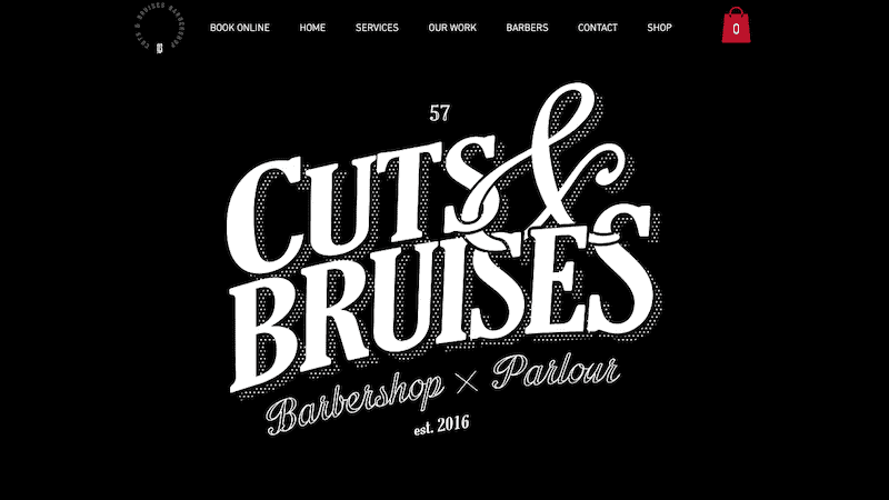 wix website examples - cuts and bruises