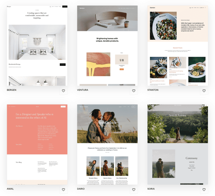 Squarespace templates