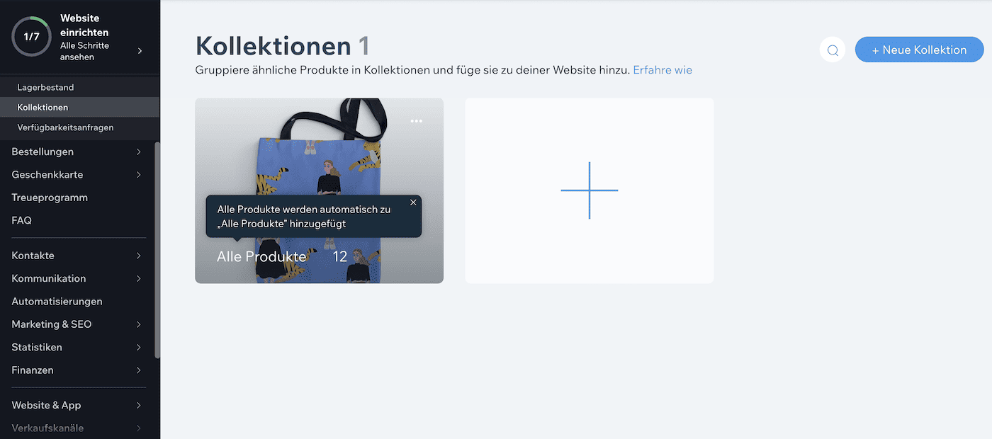 wix kollektionen
