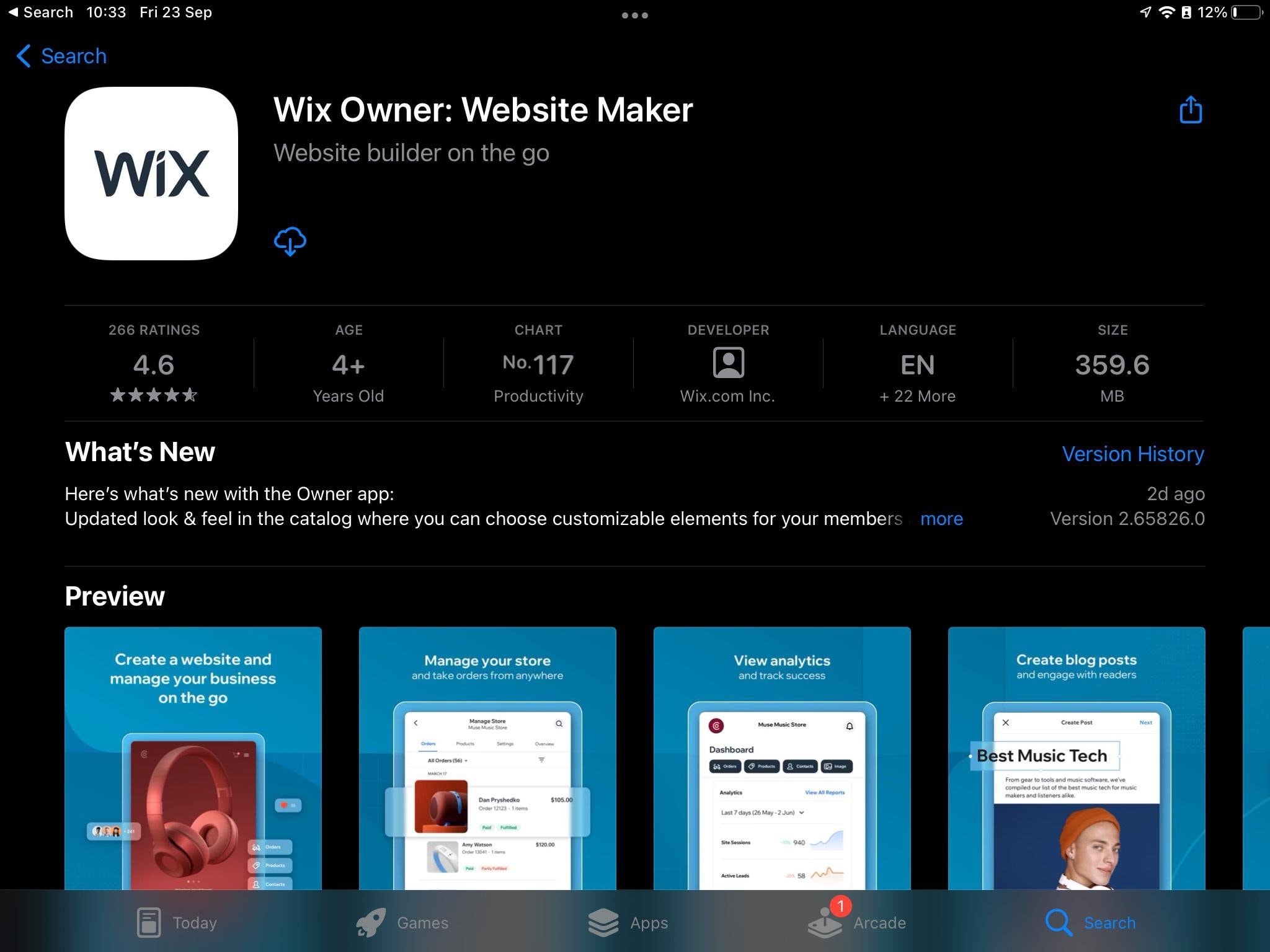wix owner app