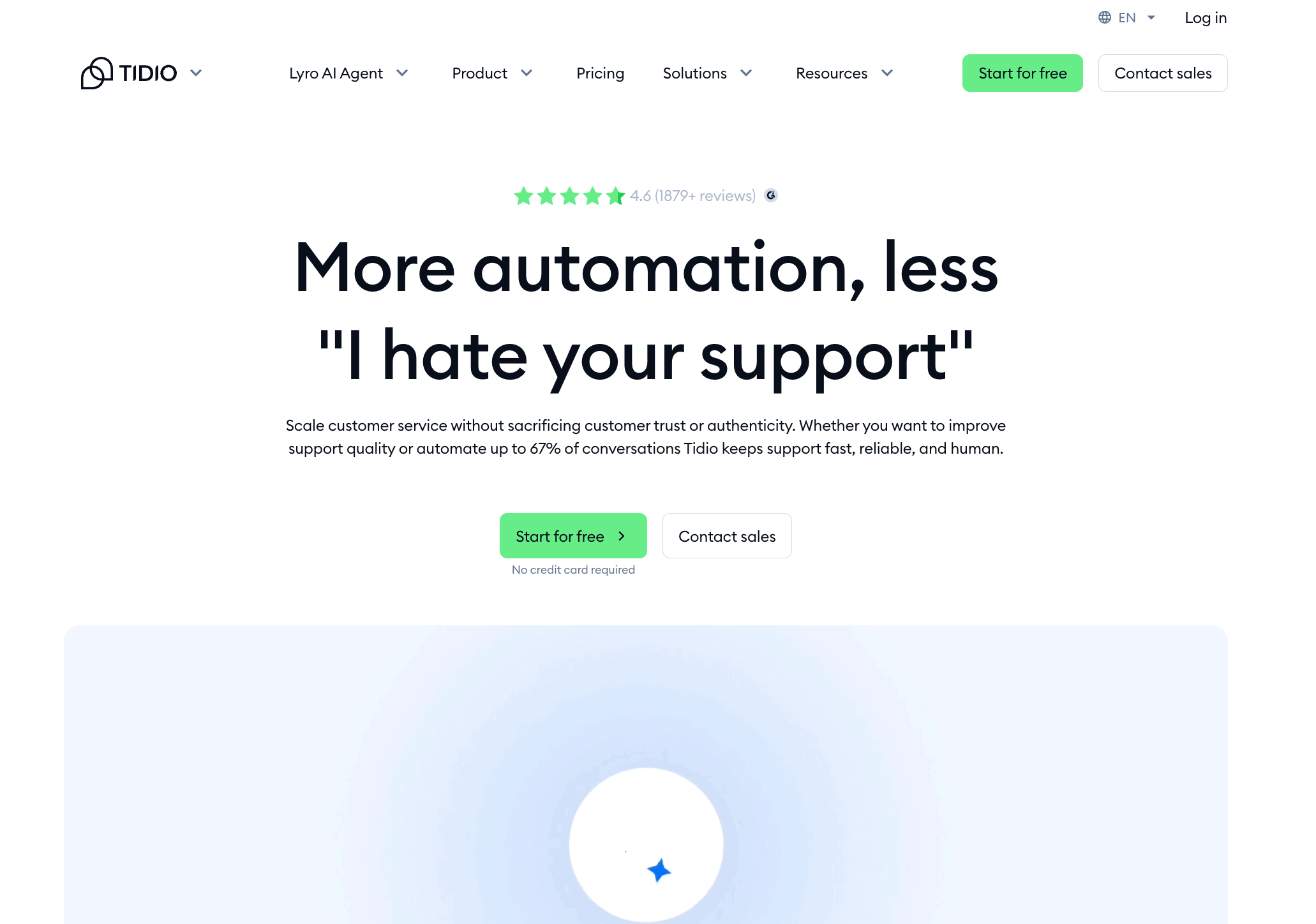 tidio homepage