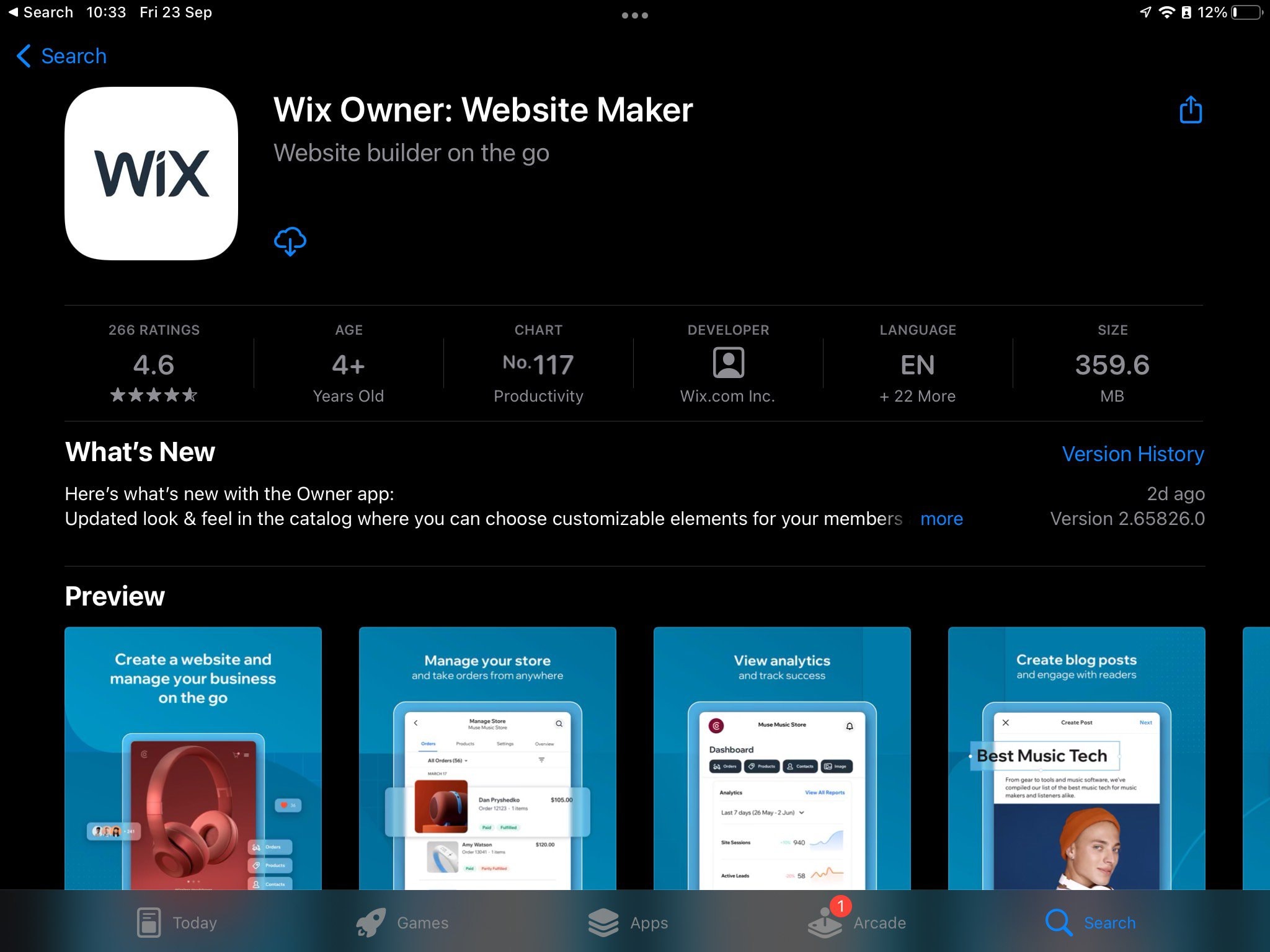 Zyro o Wix : wix owner app