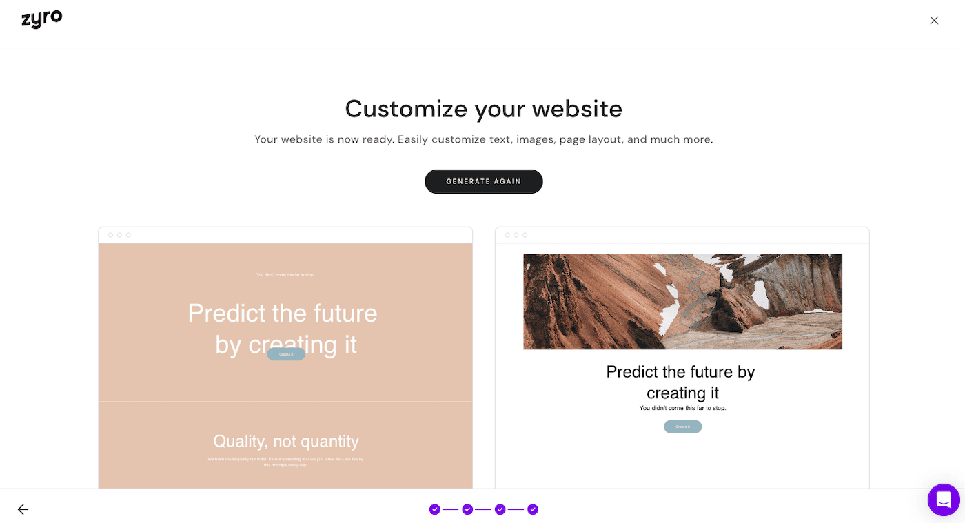 zyro ai designs