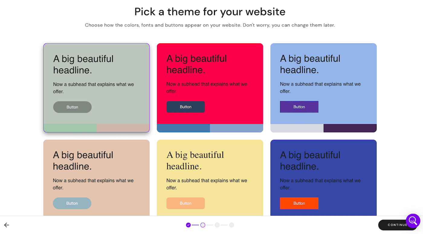 zyro ai themes