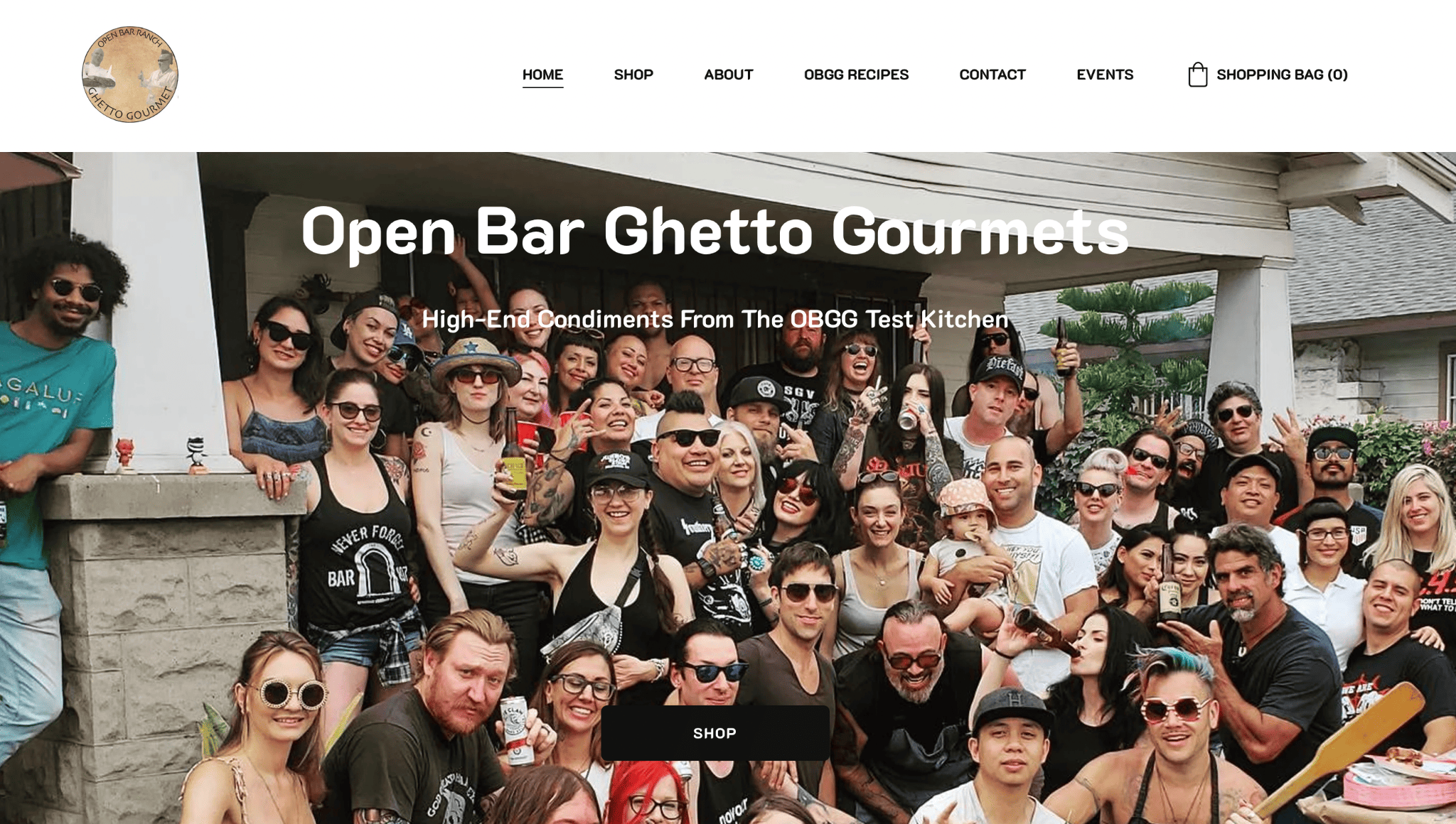 zyro website example - open bar ghetto gourmets