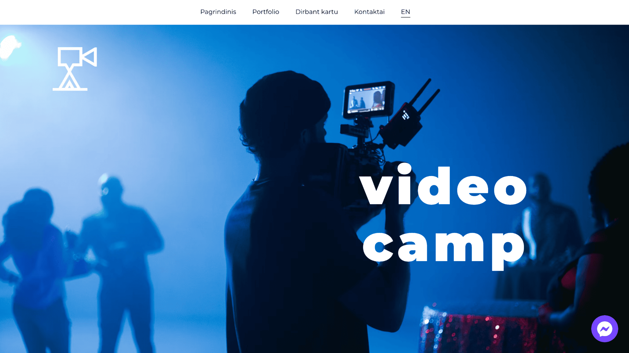 zyro website example - video camp