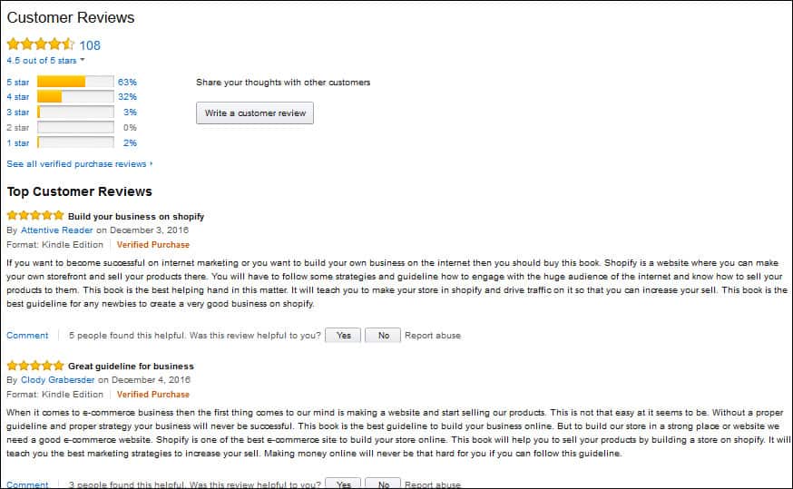 Amazon is an example of user experience