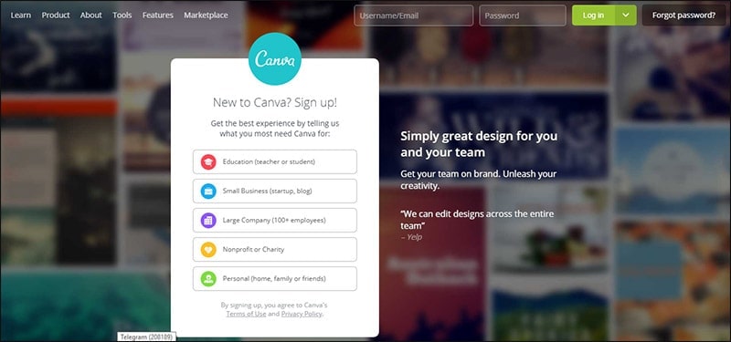 Canva screenshot