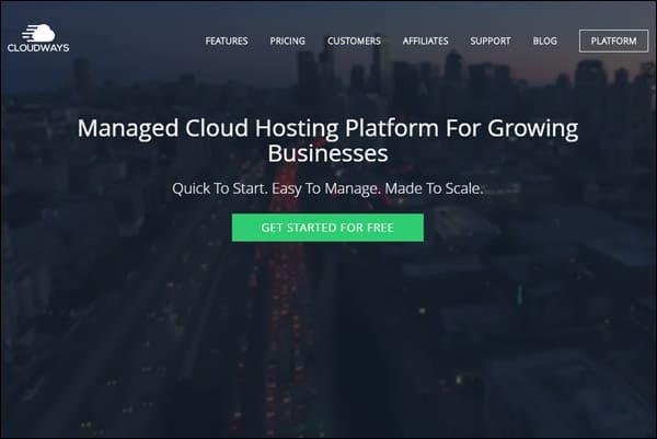Best Canadian web hosting company #4 - Cloudways