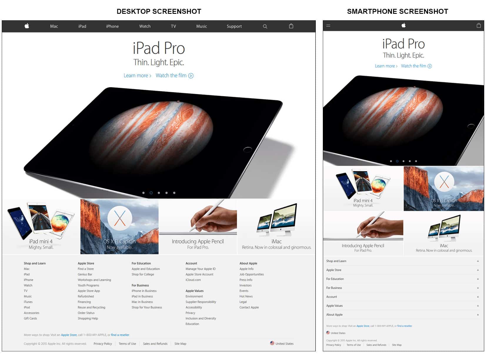 RWD comparison of a Desktop and Smartphone screenshot