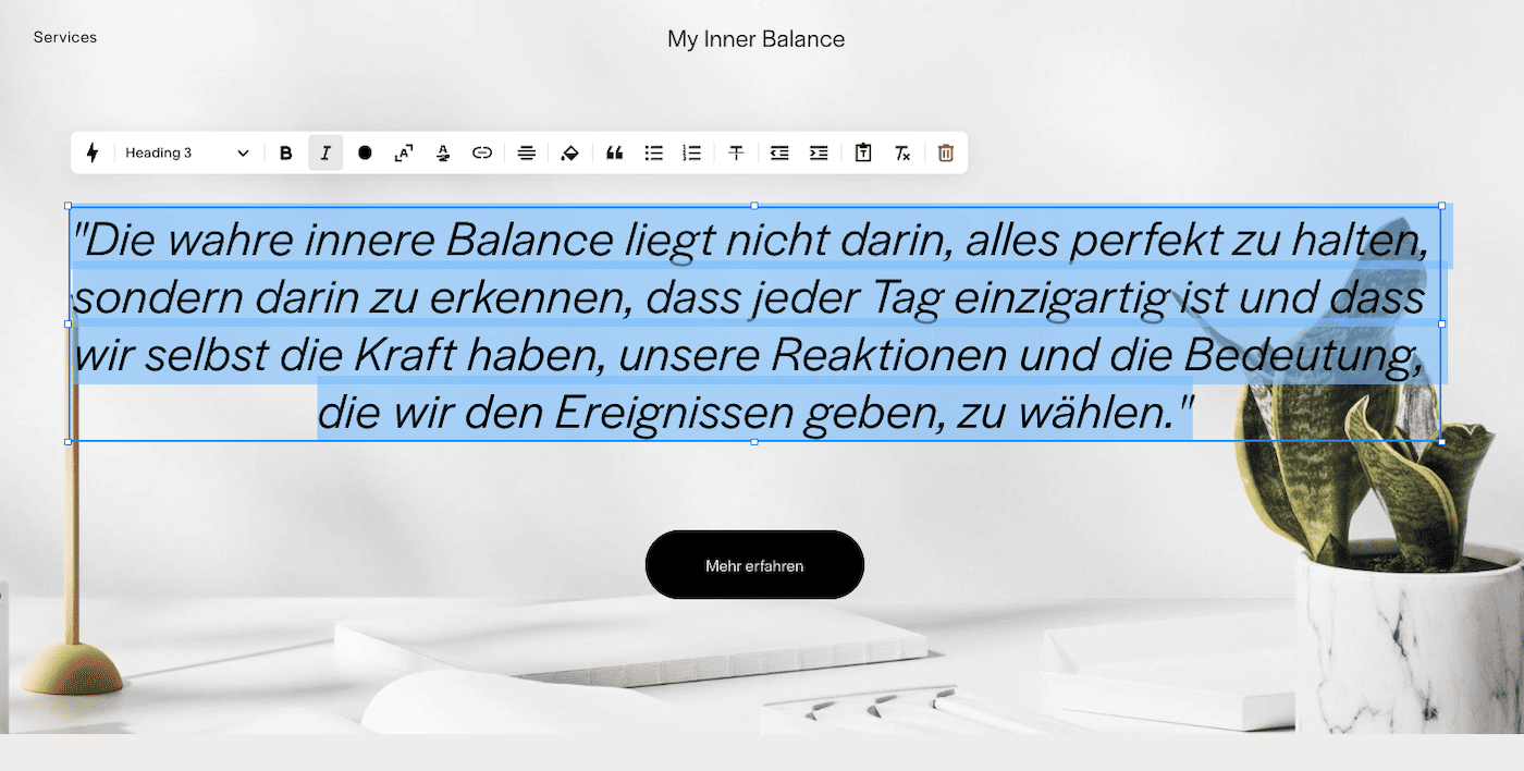 squarespace blueprint zitat generieren