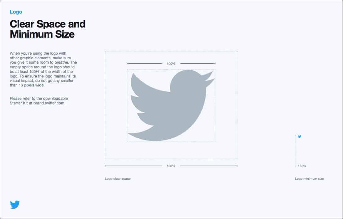 Twitter logo guide example