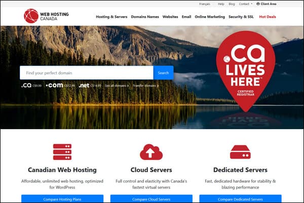 Best Canadian web hosting company #5 - Web Hosting Canada
