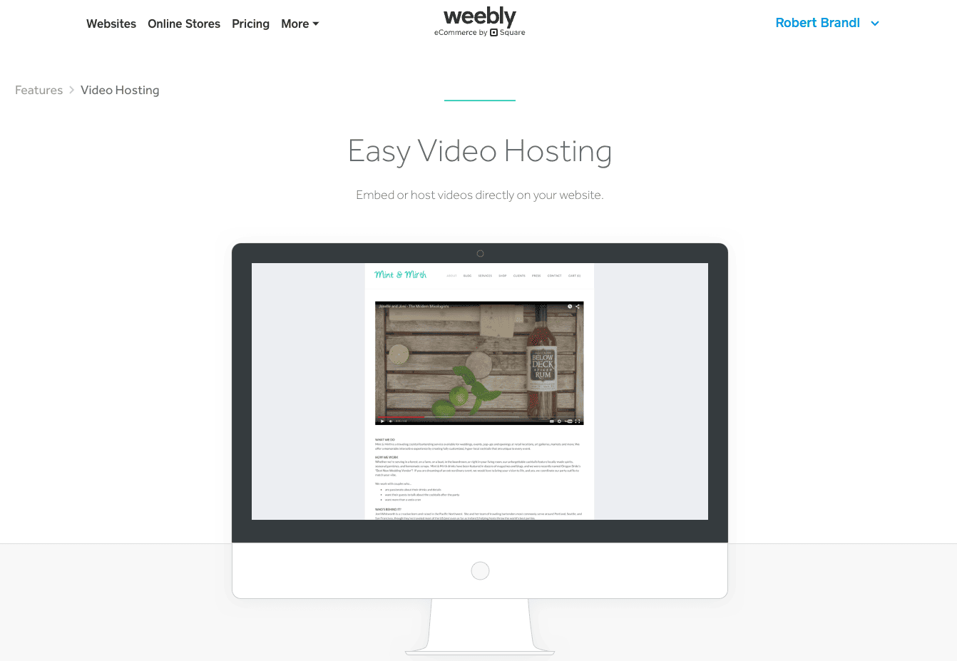 weebly video hosting