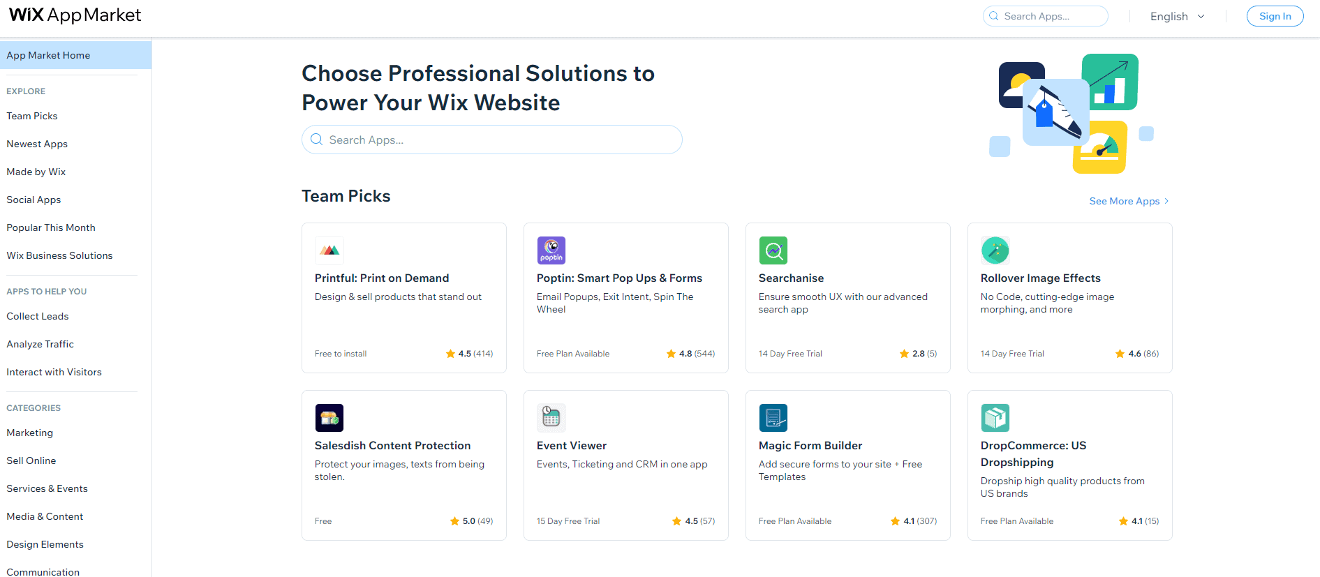 wix app market