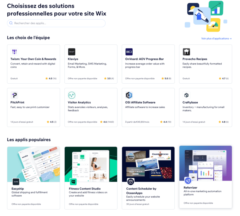 Qu'est-ce que Wix App Market