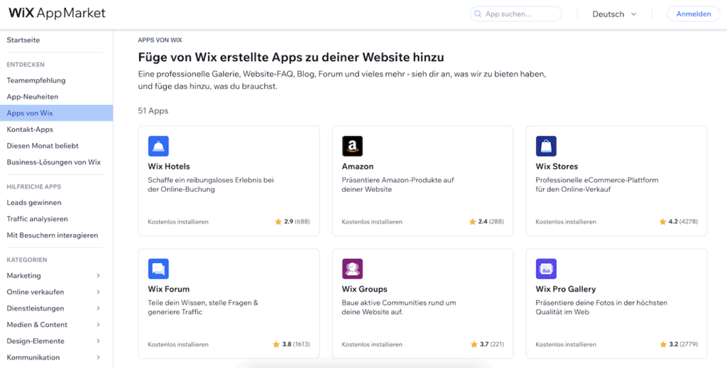 Was ist der Wix App Market?