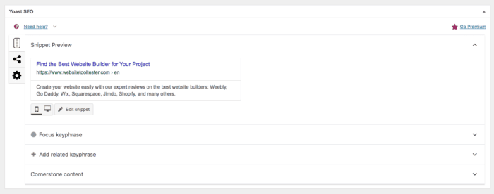 Yoast SEO WordPress Preview