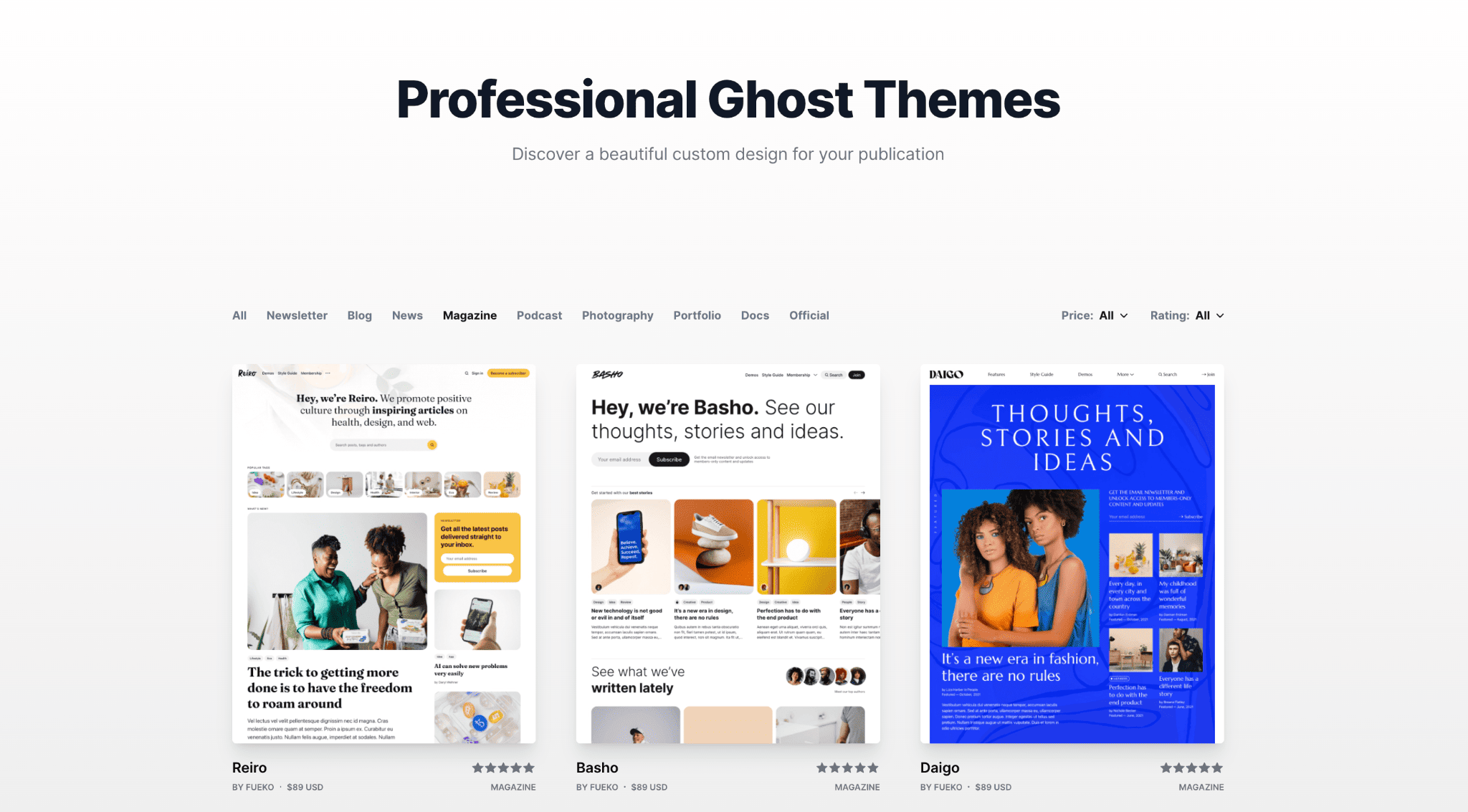 ghost themes