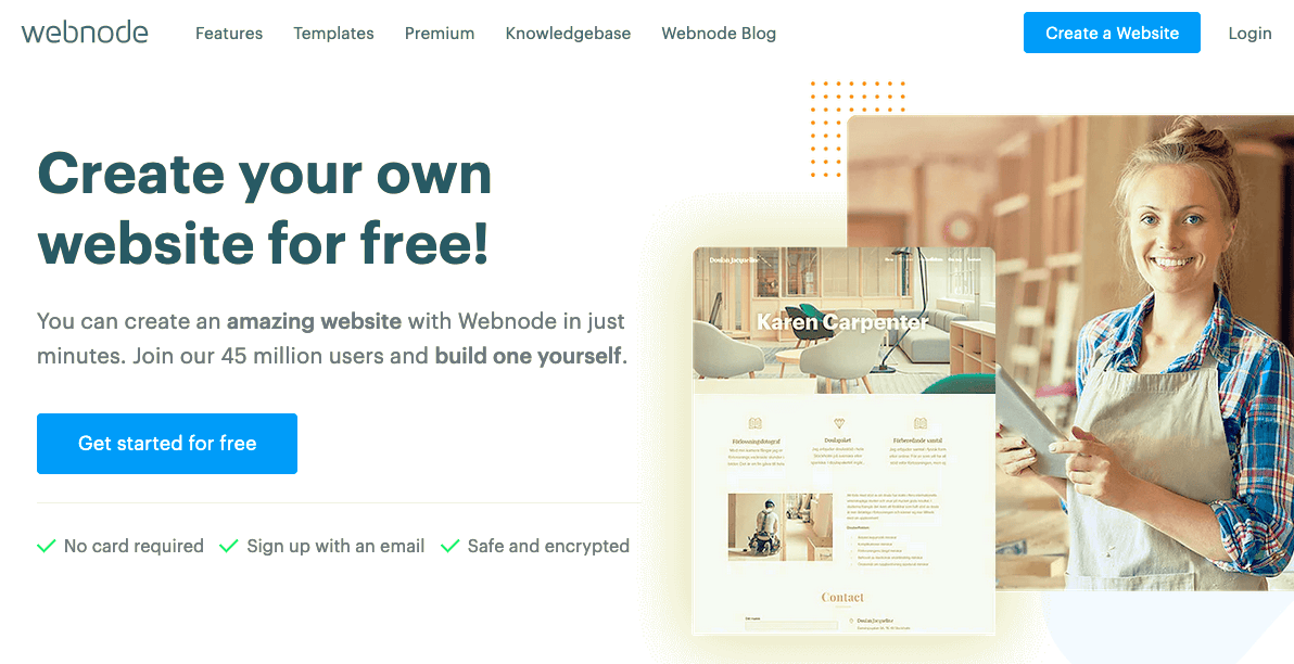 webnode homepage