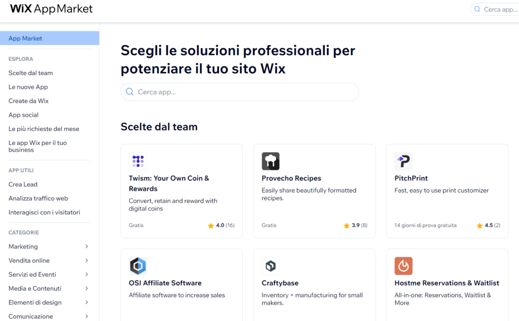 wix app market 