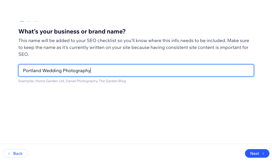 seo - business name