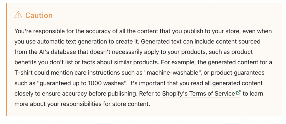Shopify AI warning