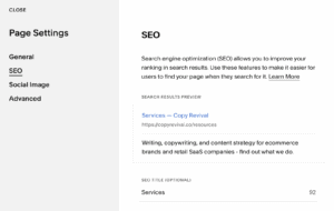 squarespace SEO