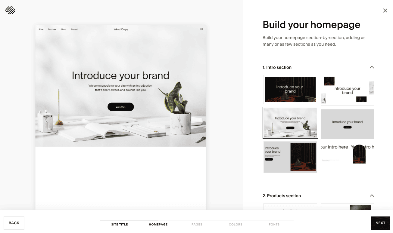 squarespace blueprint