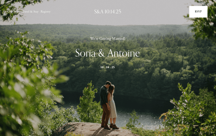 squarespace wedding website example