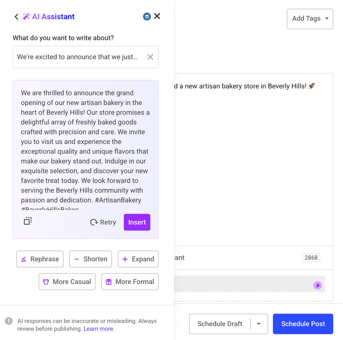 Buffer AI assistant