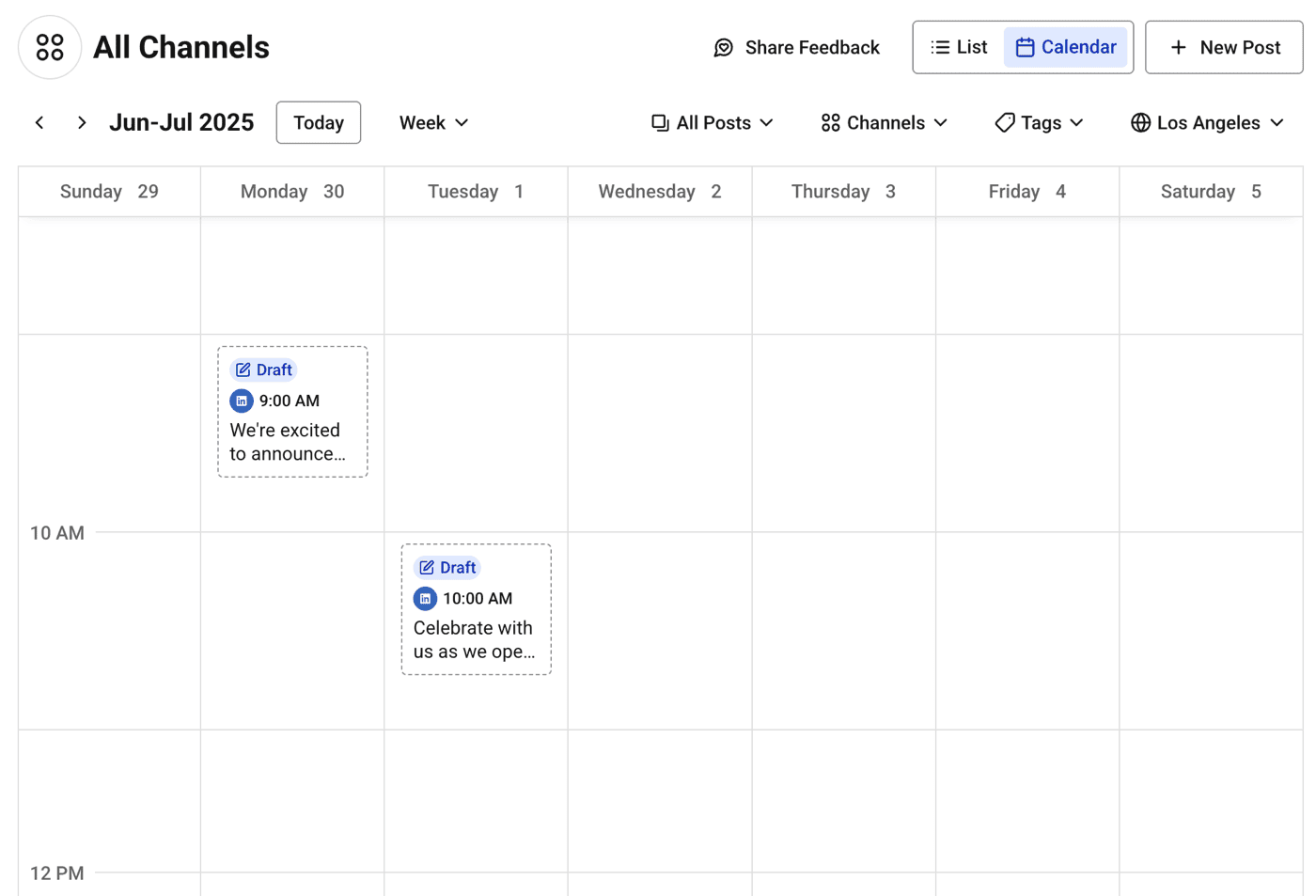 Buffer content plan