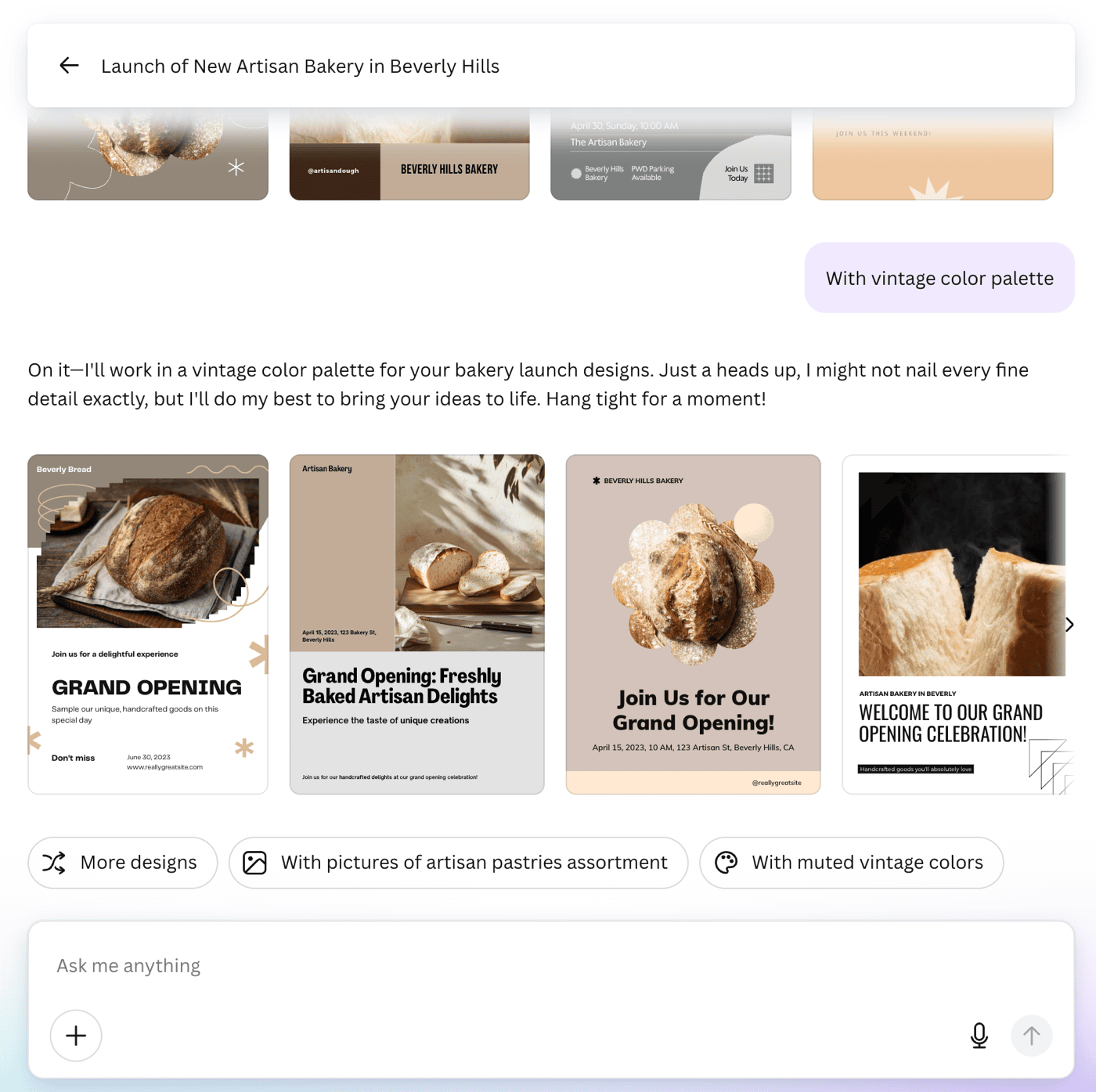 Tweaking Canva designs with its AI assistant