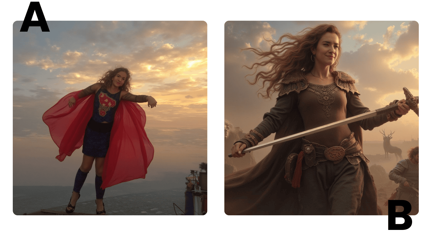 ai generated image: a vs b