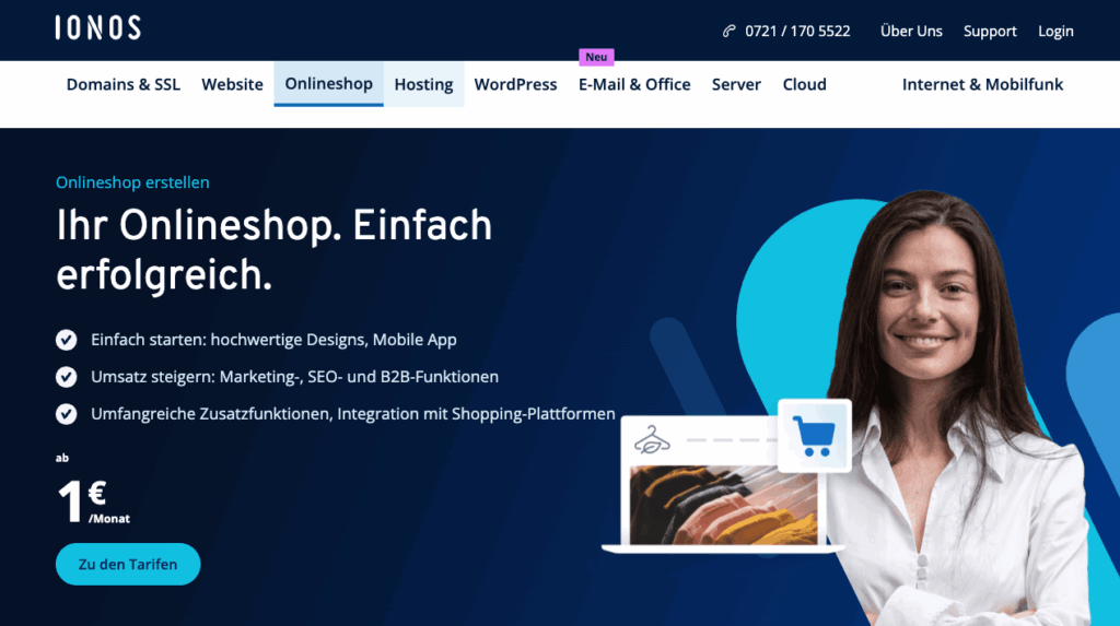 ionos homepage onlineshops