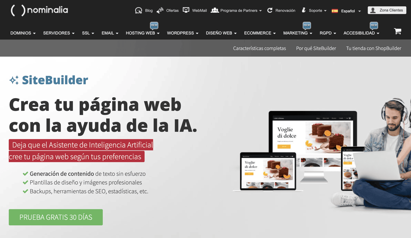Nominalia SiteBuilder