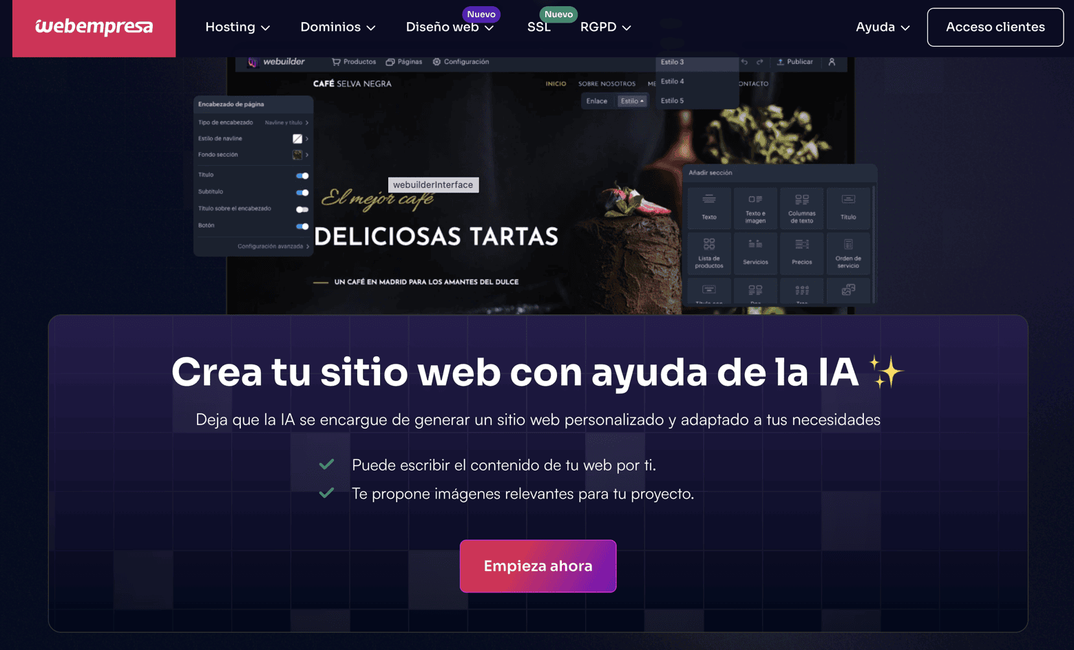 Webuilder de Webempresa